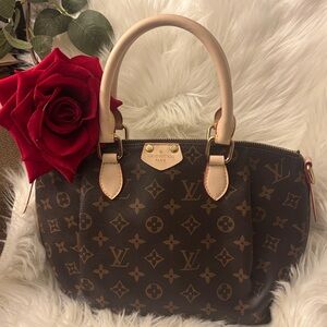 Elegant Designer Monogram Satchel in Brown